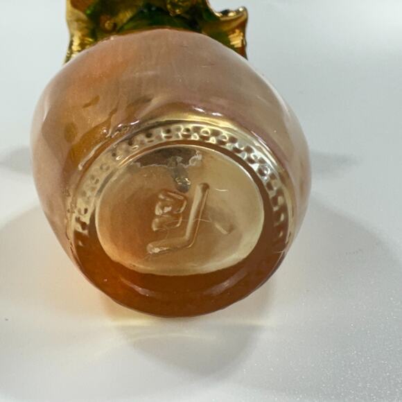 Perfume Bottle With Metal Frog Screw Top Dauber Multicolor Rhinestones Marked R - Picture 10 of 16